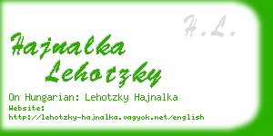 hajnalka lehotzky business card